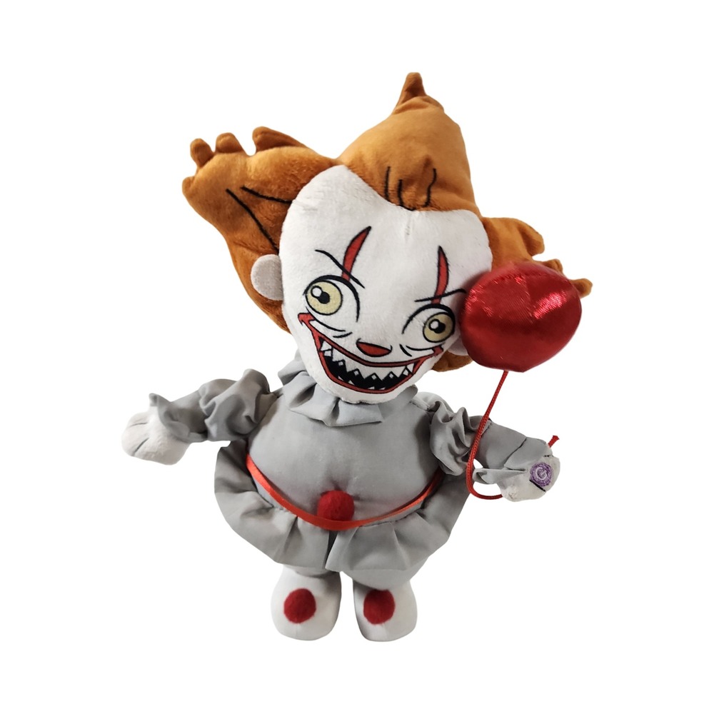 IT Movie Pennywise the Dancing Clown 13 Inch Plush Figure with Red Balloon Grey